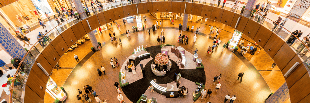 Shoppers Confidential Shopping Mall view from above